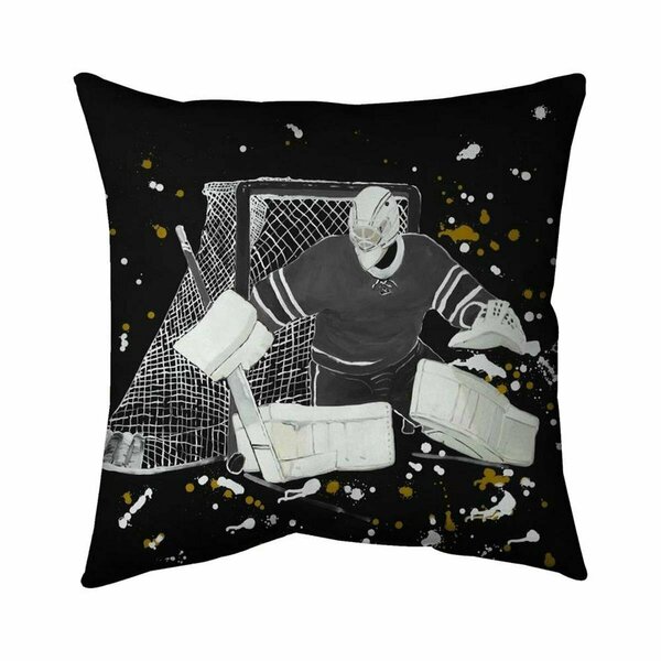 Begin Home Decor 20 x 20 in. Goalkeeper Hockey-Double Sided Print Indoor Pillow 5541-2020-SP73